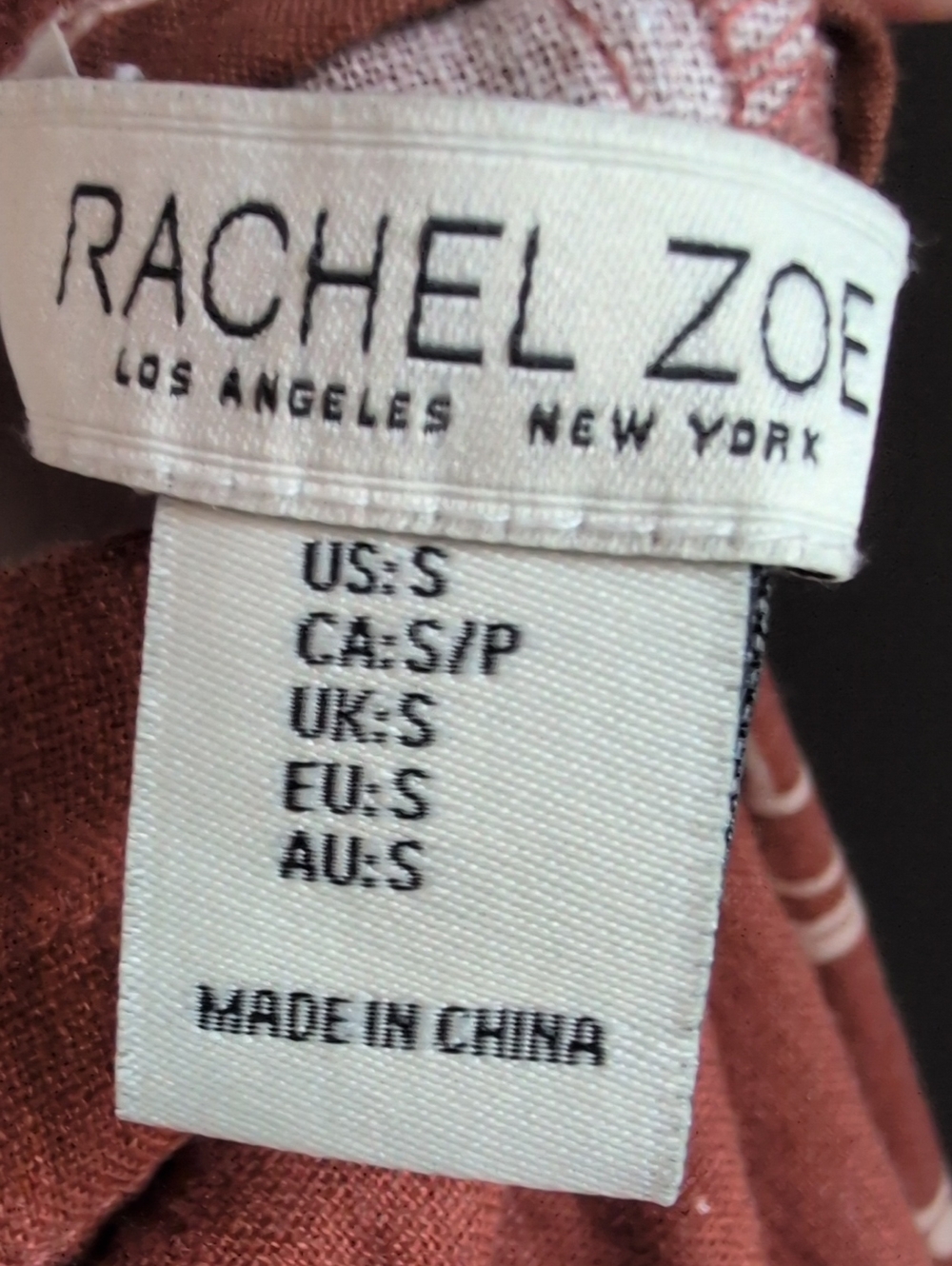 Rachel Zoe Rust and Cream Shell-Print Wide Leg Pants S - Picture 2 of 13